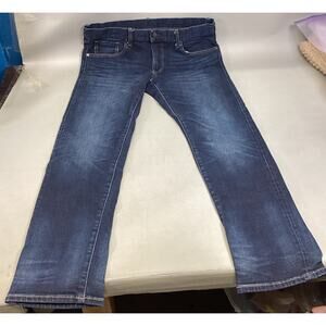 Uniqlo Men’s Blue Denim Slim Straight Low Rise Jeans - 35x32
